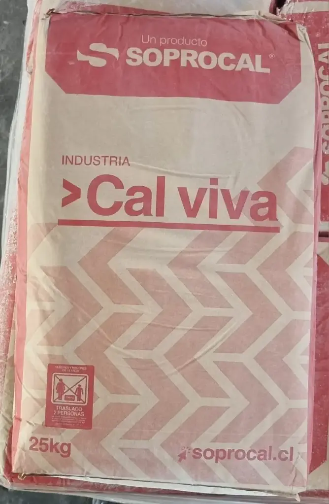 Cal Viva En Saco De 25 Kg