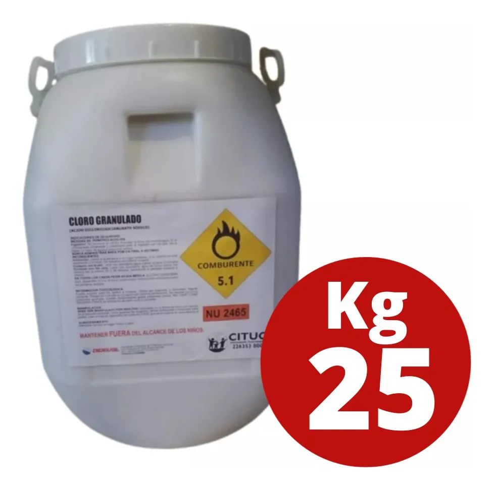Cloro Granulado Barrica 25 Kg